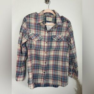 Current Elliott plaid, button down top.